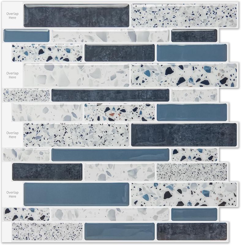 Photo 1 of 
LONGKING Peel and Stick Backsplash Tile for Kitchen, Stick on Tile on Wall, Bathroom (Blue Stone)
Color:Blue Stone