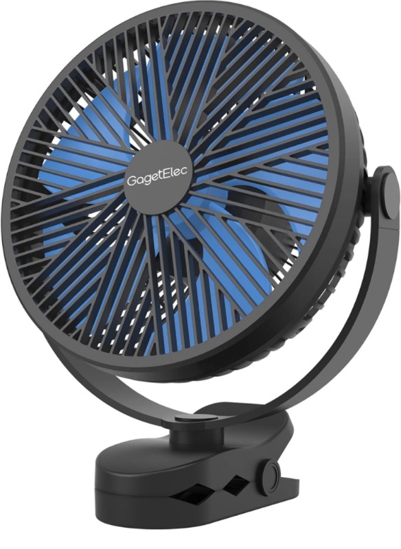 Photo 1 of 8-Inch Clip On Fan 10000mAh Rechargeable Desk Fan Battery Operated Portable Fan with 4 Speeds Fast Air Circulating Stroller Fan USB Personal Fan for Home Office and Outdoor