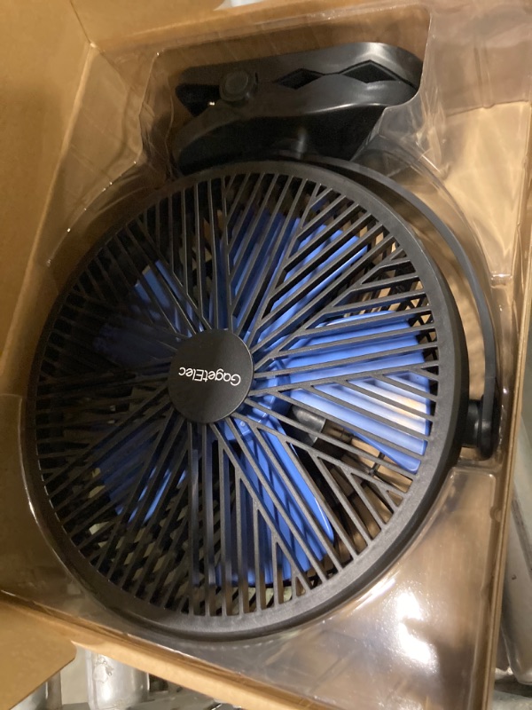 Photo 2 of 8-Inch Clip On Fan 10000mAh Rechargeable Desk Fan Battery Operated Portable Fan with 4 Speeds Fast Air Circulating Stroller Fan USB Personal Fan for Home Office and Outdoor