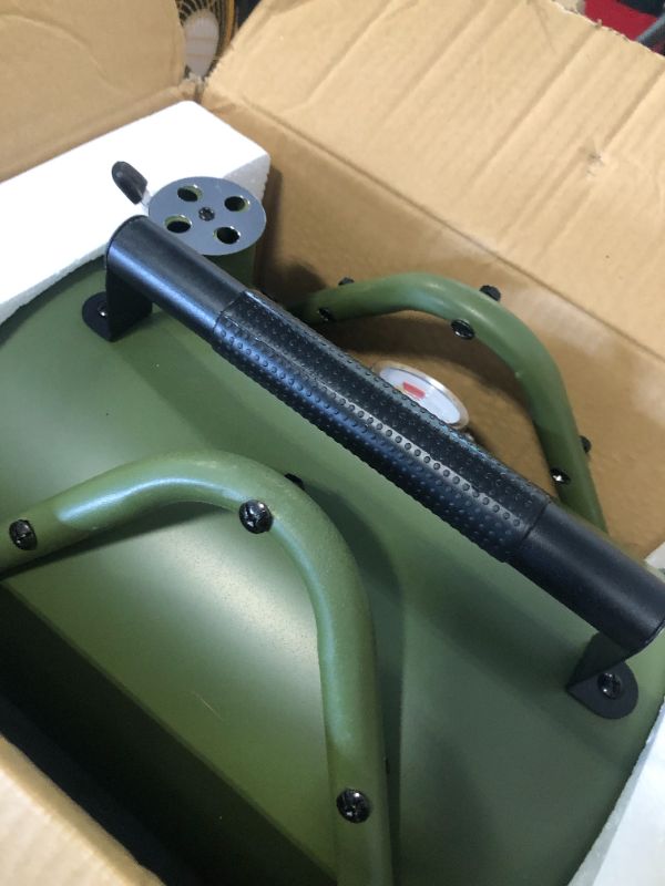 Photo 1 of MAISON HUIS Adjustable Portable Charcoal Grill Multi-functional Metal Small BBQ Smoker for Outdoor Hiking Picnic(Green) Green 2