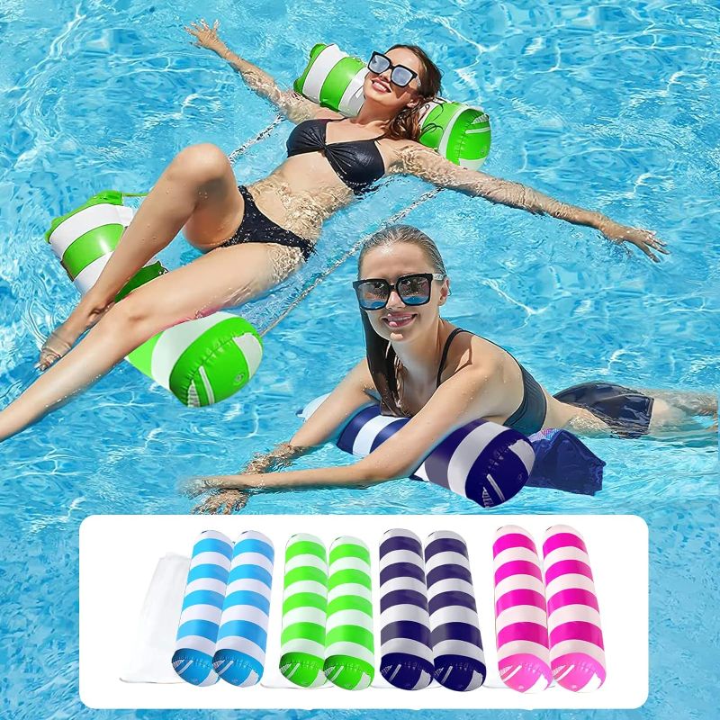 Photo 1 of ?4 Pack? Inflatable Pool Floats Hammock, Water Hammock Lounges, Multi-Purpose Swimming Pool Accessories(Saddle, Lounge Chair, Hammock, Drifter) Suitable for...