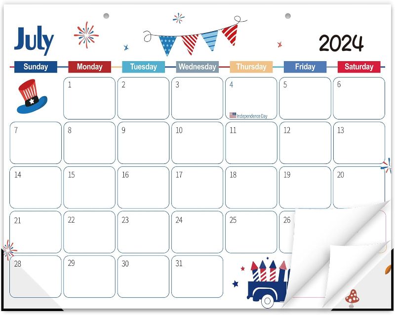 Photo 1 of **PACK OF 2** Desk Calendar 2024-11" x 14" Monthly Calendar from Jan. 2024 to Dec. 2024 with Tear Off Design Corner Protectors and Ruled Blocks for School Home Office