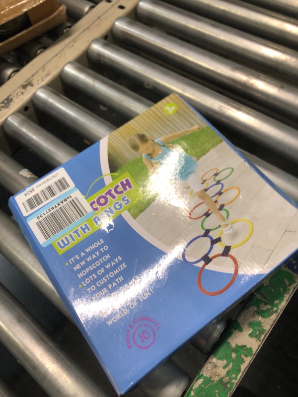 Photo 1 of 2-In-1Hopscotch & Bean Bag Toss,Combine Hopscotch Rings with Bean Bag Toss Game, Bean Bag Toss Game for Kids,Hopscotch Outdoor Game,Agility Rings,Fun Playground Toys for Boys and Girls.
