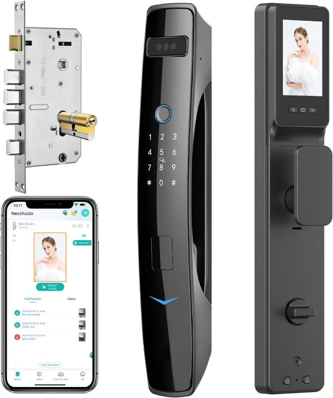 Photo 1 of ** ***SOLD AS PARTS//ALL SALES FINAL*** **
Smart Door Lock APP Remote Control Unlock Electronic 3D Facial Recognition Biometric Fingerprint Lock With Cat Eye Camera Intelligent Door Lock, Password Door Lock, Fingerprint Door Lock, APP Controll