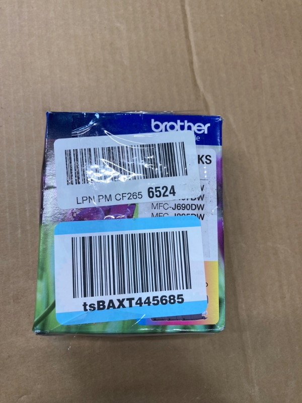 Photo 3 of Brother Printer Genuine LC30133PKS 3-Pack High Yield Color Ink Cartridges, Page Yield Up to 400 Pages/Cartridge, Includes Cyan, Magenta and Yellow, LC3013