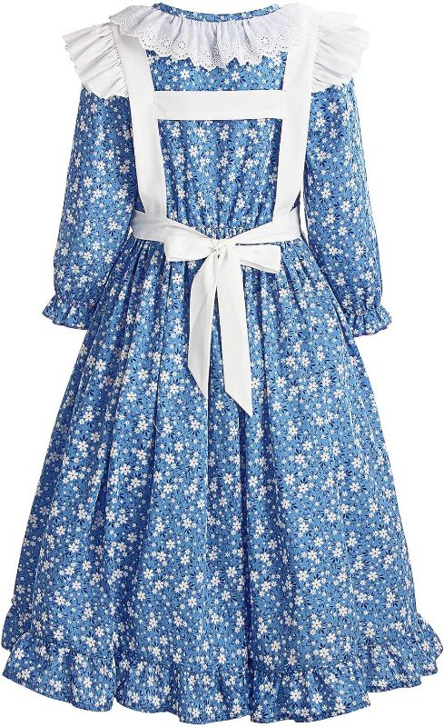 Photo 1 of ReliBeauty Pioneer Girl Dress Colonial Prairie Costume Blue