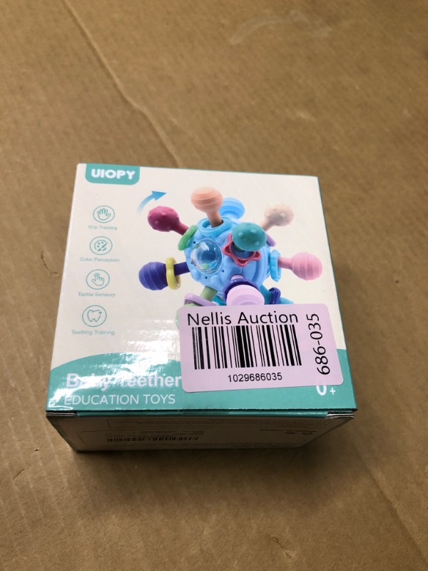 Photo 2 of " NEW FACTORY SEALED" Baby Teething Toys Infant Rattle: Baby Teether for Boys 0-6 Months - Chew Toys for Nerborn Blue