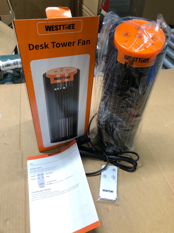 Photo 2 of "NEW" Tower Fan, Oscillating Fan with Remote Control,Portable Small Desk Fan Oscillating Fan for Indoors with 3 Speed,3 Mode,12H Timer, Personal Quiet Cooling Floor Fan Tower Fan for Bedroom Office