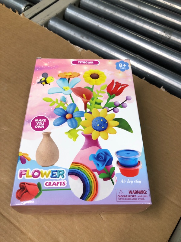 Photo 2 of " NEW FACTORY SEALED" Titoclar Arts & Crafts Kits for Kids Girls 8-12, Air Dry Clay Modeling Clay, Mothers Day Crafts for Kids, Birthday Mothers Day Gifts for Girls 6 7 8 9 10 11 12 Year Old, Girl Kids Toys Clay Flowers