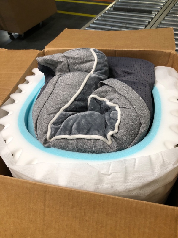 Photo 1 of EHEYCIGA Memory Foam Orthopedic Dog Bed XL with Sides, Waterproof Liner Dog Beds for Extra Large Dogs, Non-Slip Bottom and Egg-Crate Foam Big Dog Couch Bed with Washable Removable Cover X-Large Grey