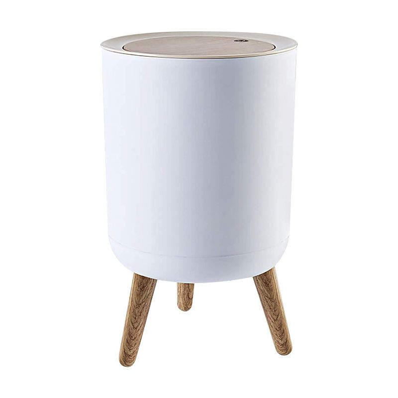 Photo 1 of *** SMALL IN SIZE****Trash can?7Liter/1.8 Gallon Garbage can with Press top Lid?Nordic Modern Waste Basket?Plastic Trash bin Suitable for Kitchen, Bathroom, Bedroom, Living Room, Office, Outdoor?Dog Proof Trash can……