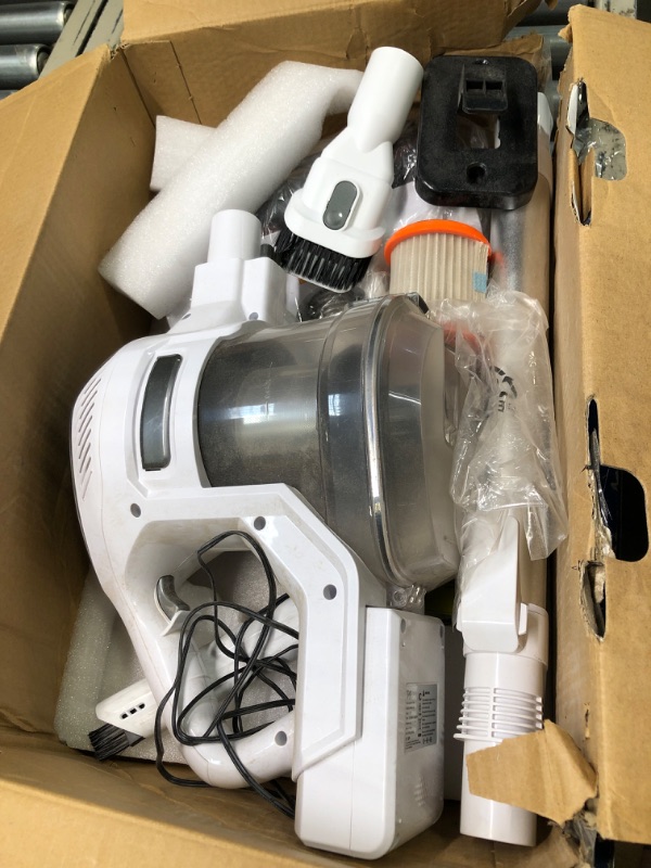 Photo 3 of **NEEDS CLEANED** **USED** TMA Cordless Vacuum Cleaner, 6 in 1 Stick Vacuum Cleaner with 4 Filters 8-Cell Battery & 40 Mins Running Time 1.3L Dust Cup&LED Floor Brush Head for Hardwood Floor Deep Clean T150