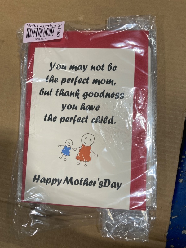 Photo 2 of ( 8 pcs.) Humorous Mothers Day Card for Mom, Funny Mother’s Day Card from Daughter, I Love You a Bit More Than I Love Dad 