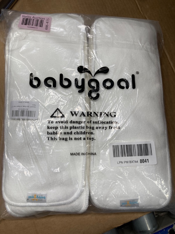 Photo 2 of Babygoal Reusable Cloth Diaper Inserts Pack of 12, Absorbent & Breathable Liners, 3-Layer Microfiber Inserts for Cloth Diapers 12T