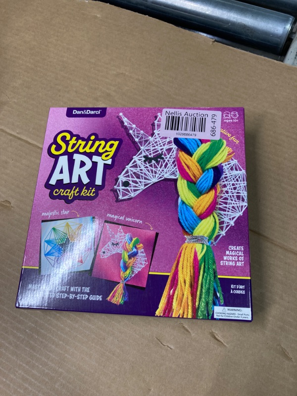 Photo 2 of " NEW FACTORY SEALED" Dan&Darci Art Craft Kit for Kids - Unicorn & Star String Art Set for Girls & Boys Ages 8-12 - Arts and Crafts Gifts