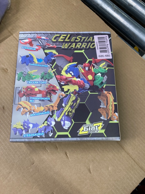 Photo 1 of " NEW FACTORY SEALED" Wenbeier Robot Dinosaur Toys 6-in-1 Combined Large Robot Toys Take Apart Toys Including 6 Dinosaur Action Figures -Triceratops Deformation Toys for Kids 6-12?10“? 6 in 1(10in)