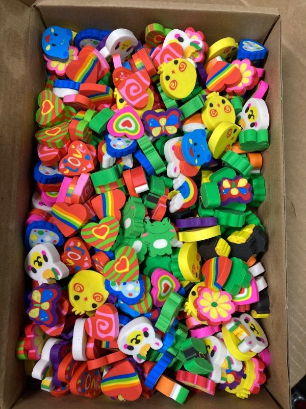 Photo 2 of Colarr 360 Pcs Valentine's Day Erasers Bulk Love Heart Shamrock Bunny Mini Eraser Spring Rainbow Flower Shaped Eraser Saint Patrick's Day Easter Erasers for Student Kids Classroom Party Prizes Gifts