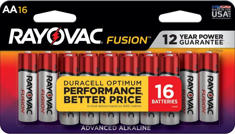 Photo 1 of Rayovac AA Batteries, Fusion Premium Double A Battery Alkaline, 16 Count
