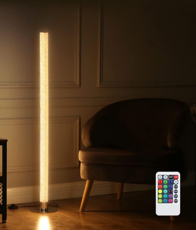 Photo 1 of ***Some functions do not work***DEWENWILS LED Corner Floor Lamp, RGBW Color Changing Lamps with Remote, 45" Modern Dimmable Super Bright Standing Tall Mood Lighting for Living Room, Bedroom, Bedside, Home Office
