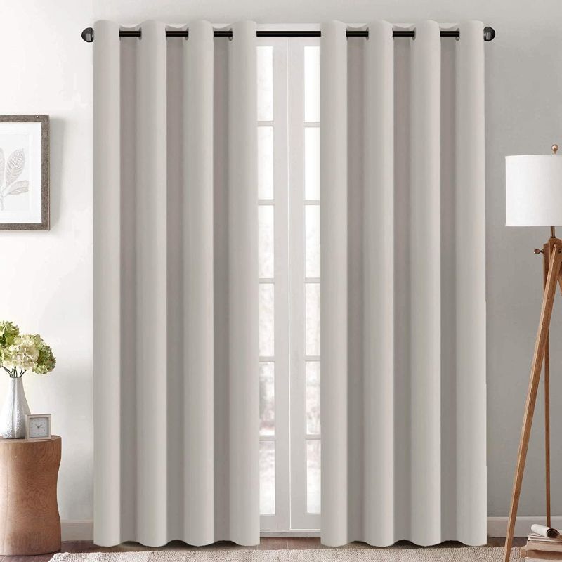 Photo 1 of ** one panel**
H.VERSAILTEX Blackout Curtain for Living Room Thermal Insulated Window Treatment Curtain Extra Long 96 inch Length Energy Saving Solid Grommet Top Blackout Drape, One Panel, Stone, 52" W x 96" L
