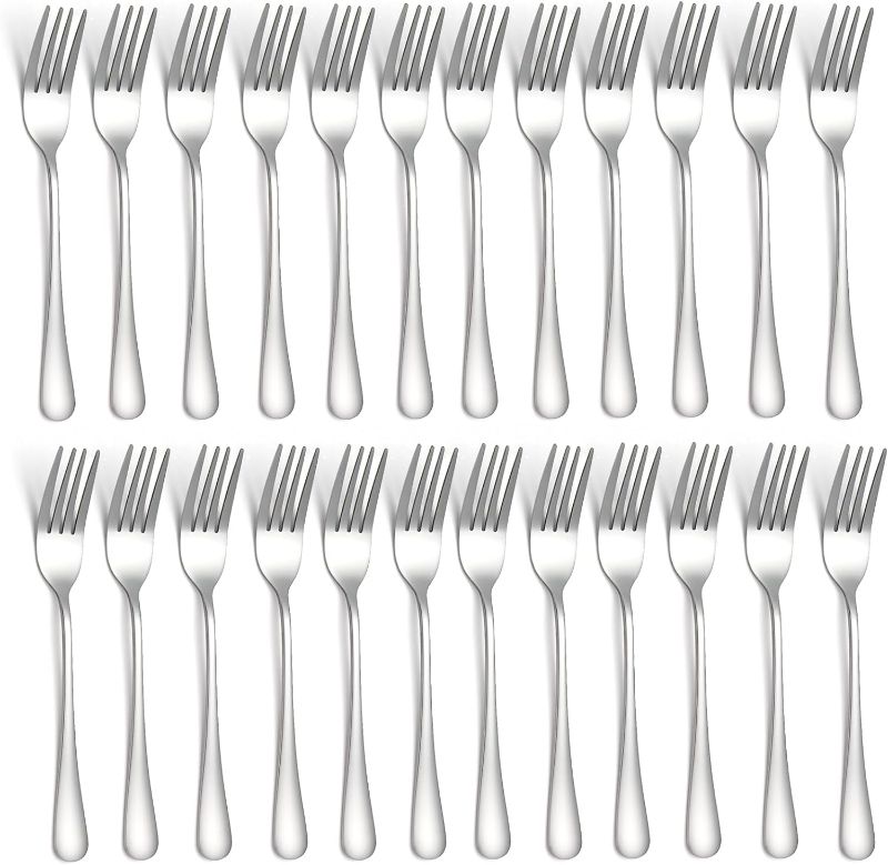 Photo 1 of ** sealed**
24 Pieces Salad Forks Silverware Set, Stainless Steel Flatware with, 6.8 inch Metal Cutlery for Home Kitchen and Restaurant, Dishwasher Safe
