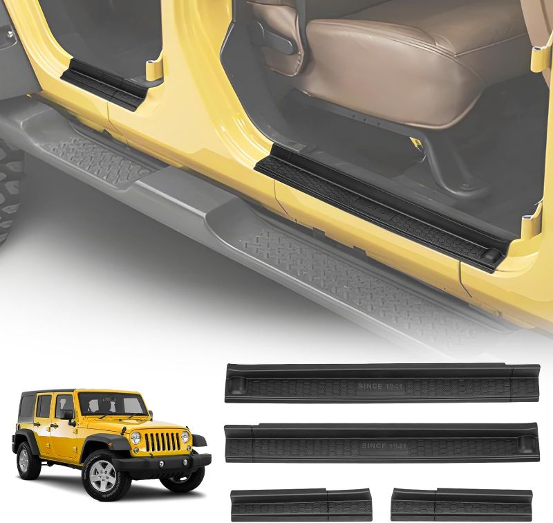 Photo 1 of ** one piece*
Door Sill Guards Kit with Logo 1941, Edge for 2007-2018 Wrangler JK Unlimited JKU 4 Door Accessories Parts Protector Replacement, 4pcs/Set
