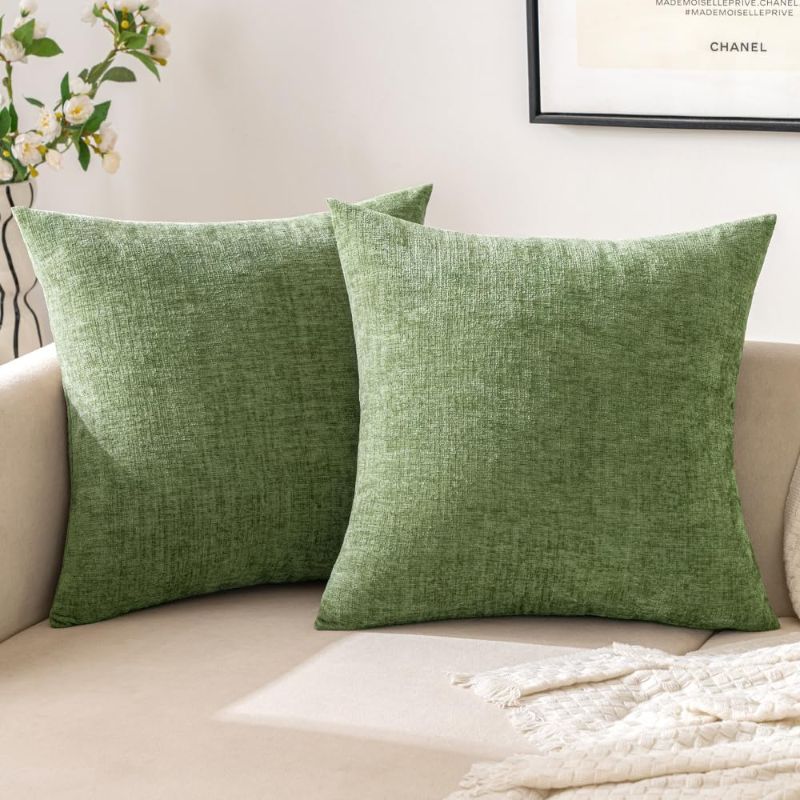 Photo 1 of ** $23 retail price, comes with 3***
2 Pillowcases (Without Insert) Green, Chenille Soft No Fading Modern 2 Pillowcases (Without Insert)