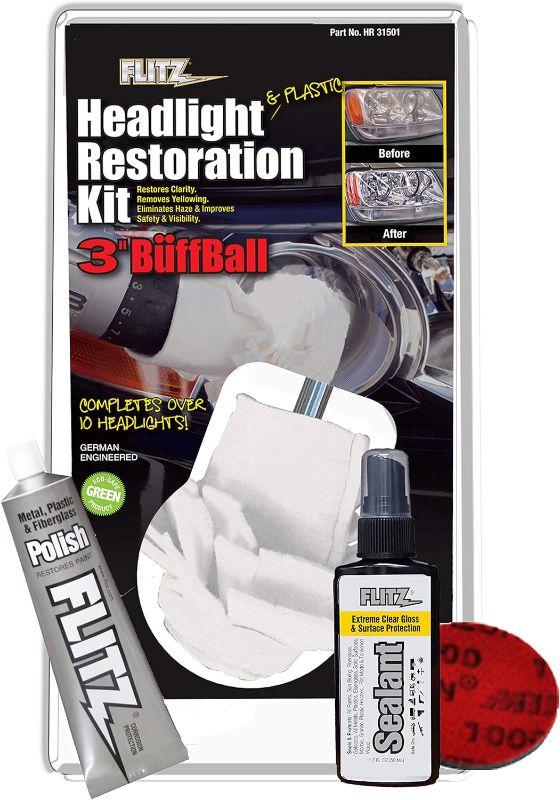 Photo 1 of Flitz HR 31501N Headlight and Plastic Restoration Deluxe Kit
