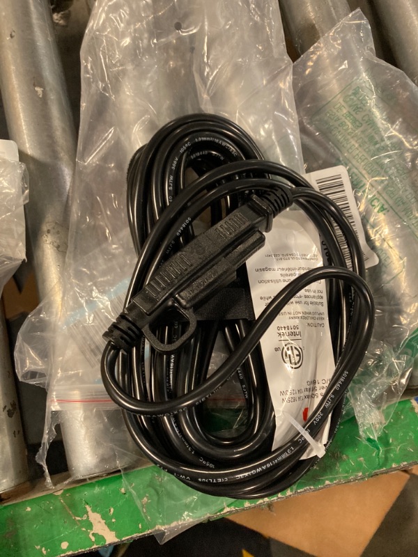 Photo 1 of HUANCHAIN Indoor Outdoor Black Extension Cord 25 ft Waterproof, 16/3 Gauge Flexible Cold-Resistant Appliance Cord Outside, 13A 1625W 16AWG SJTW, 3 Prong Heavy Duty Electric Cord, ETL
