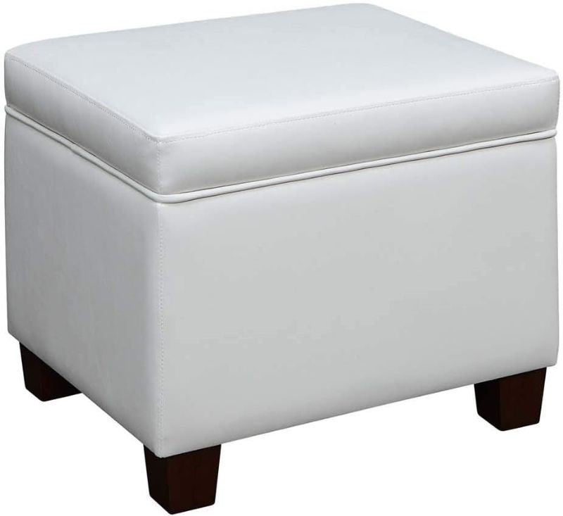 Photo 1 of ** missing one stump**
Convenience Concepts Storage Ottoman, Ivory Faux Leather