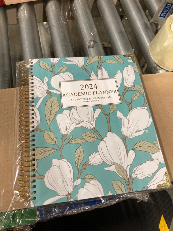 Photo 2 of 2024 Planner-2024 Weekly and Monthly Planner 8.5x11 Deluxe Daily Agenda Academic Planner,12 Monthly Tabs, Calendar, Inner Pocket, Flexible Cover,Twin-Wire Binding