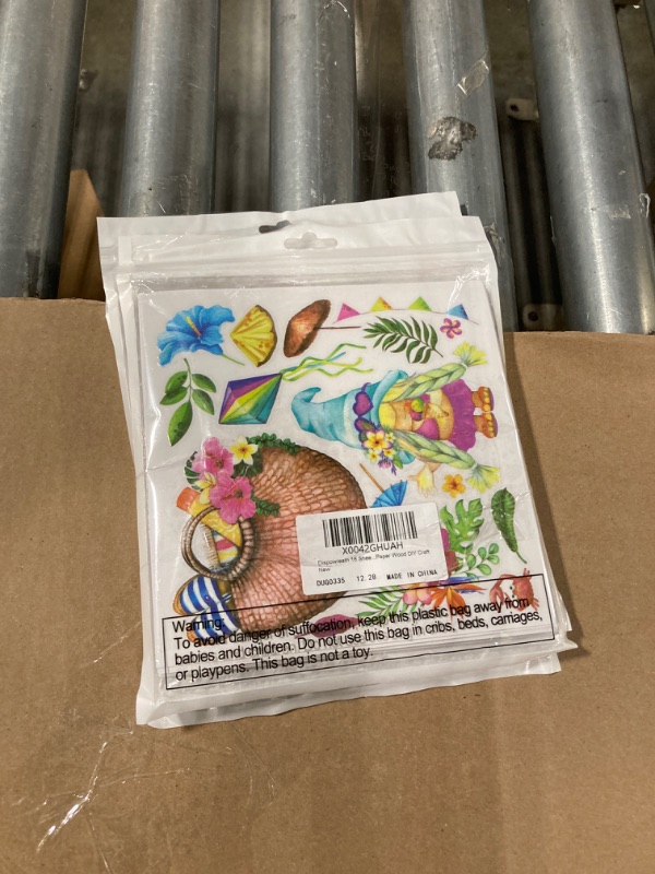 Photo 1 of 16 Sheets Summer Rub on Transfer for Crafts 5.9 x 5.9 Inch Hawaiian Tropical Transfer Sticker Decal Beach Flamingo Palm Rub on Sticker for Home Office Furniture Paper Wood Glass Cup DIY 3PACK
