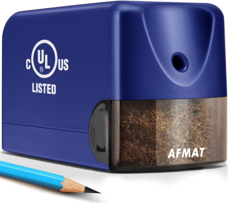 Photo 1 of AFMAT Electric Pencil Sharpener Heavy Duty, Classroom Pencil Sharpener for 6.5-8mm No.2/Colored Pencils, UL Listed Professional Pencil Sharpener w/Stronger Helical Blade, School Pencil Sharpener-Blue
40