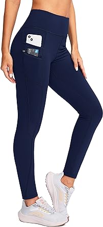 Photo 1 of G Gradual Women's Fleece Lined Winter Leggings with Pockets Water Resistant High Waisted Thermal Warm Pants Running Hiking
