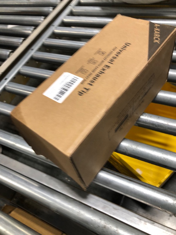 Photo 1 of A-KARCK Black Chrome Exhaust Tips 3.5" Inlet, 3.5" Inlet 5"Outlet 12" Length Clamp on Universal Never Fading Stainless Steel Muffler Tip
