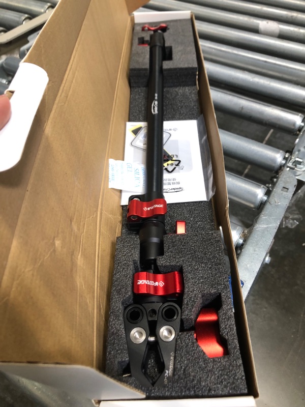 Photo 3 of IFOOTAGE SA-32?Camera Slider Support Arm Stabilizer? Adjustable Length 360 Degrees Rotation with C Clamps and Ballhead?Connecting Camera Video Slider and Tripod 32Inc