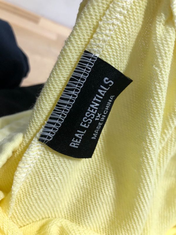 Photo 1 of Real Essentials 3 Pack: Womens Cotton French Terry 9" Bermuda Short Pockets-Casual Lounge Athletic (Available in Plus) Standard 1X Set 1