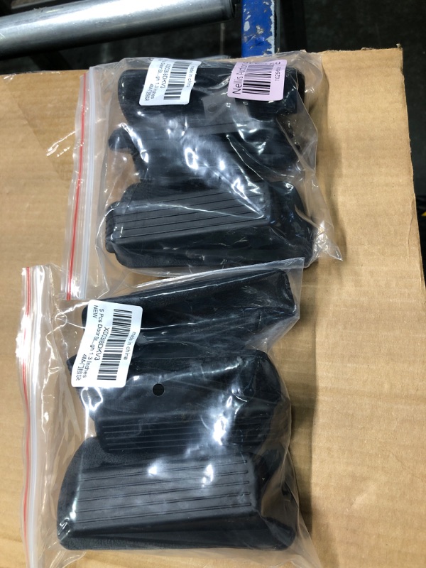 Photo 1 of 10 Pcs Door Stoppers, Rubber Door Stoppers Wedges, Doorstops, Heavy Duty Door Stops, Black Wedge Door Stoppers for Bottom of Door, on Tile, Concrete, Carpet, Wooden Floor, High 1.3 Inches