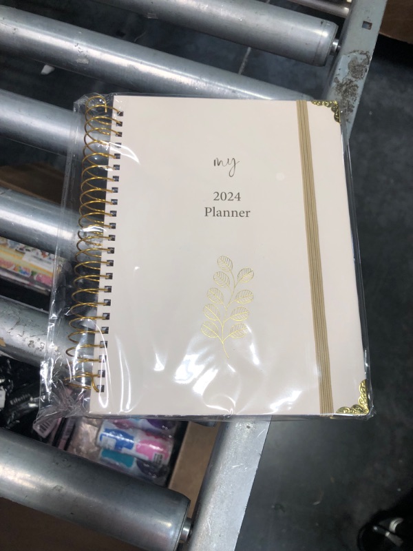 Photo 2 of 2024 Planner - Academic Planner with Tabs, 6.3x8.5 Weekly and Monthly Agenda Planner,Jan.2024-Dec.2024,Spiral Bound,Elastic Closure.