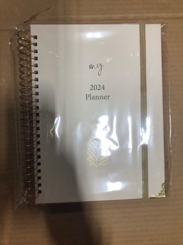 Photo 2 of 2024 Planner - Academic Planner with Tabs, 6.3x8.5 Weekly and Monthly Agenda Planner,Jan.2024-Dec.2024,Spiral Bound,Elastic Closure.