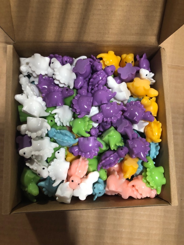 Photo 3 of 120 Pcs Mini Dinosaur Figures Tiny Resin Dinosaur Toys Colorful Miniature Triceratops Dinosaur Party Favor Bulk Small Dinosaurs Ornaments for Garden Landscape Cake Topper Birthday Decor