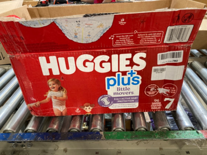 Photo 1 of Huggies Plus Little Movers Diaper Size 7 - Total Quantity 96