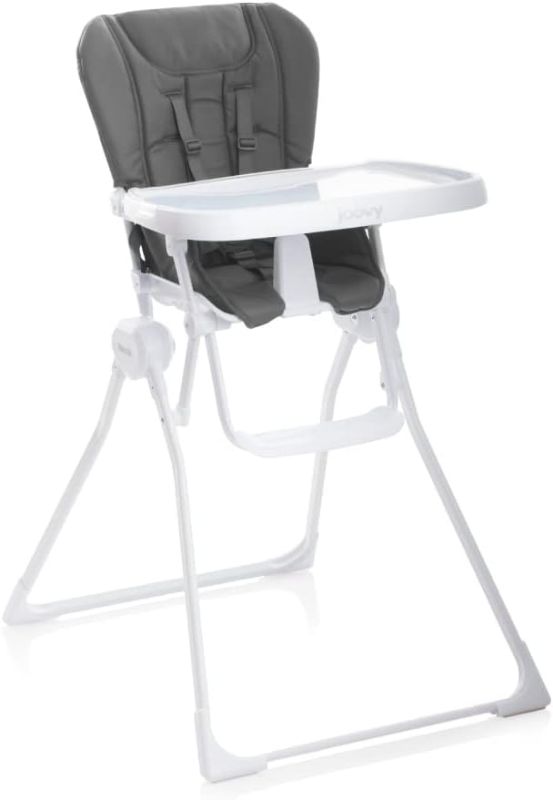 Photo 1 of Joovy Nook High Chair Featuring Four-Position Adjustable Swing Open Tray, and Removable, Dishwasher-Safe Tray Insert for Easy Cleaning - Folds Down Flat for Easy Storage (Charcoal)