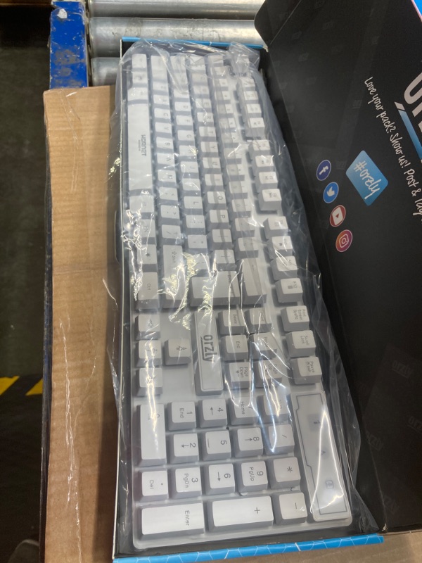 Photo 1 of Orzly White Gaming Keyboard RGB USB Wired Rainbow Keyboard Designed for PC Gamers