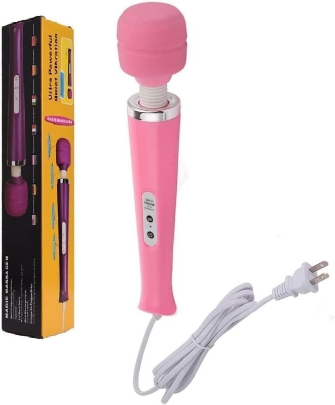 Photo 2 of Powerful Big Handheld Electric Back Body Massager Vibrating for Woman Sports Recovery Muscle Aches Pain Shoulder Neck Leg Back Hand Foot Massage Tool (Pink Big 