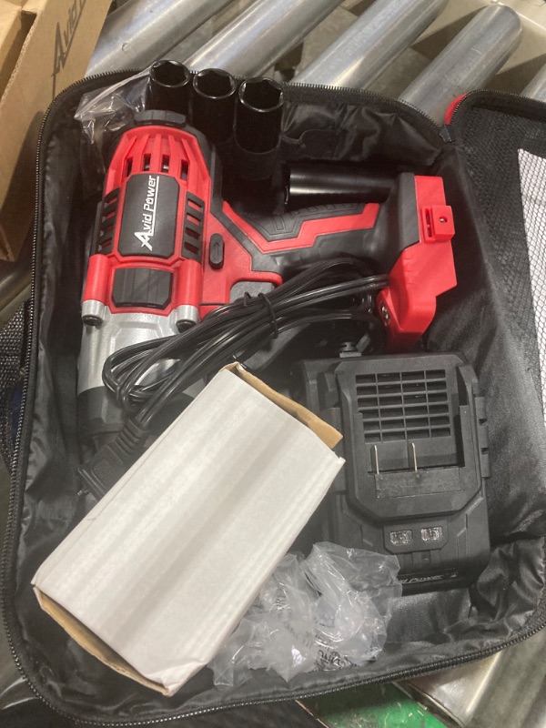 Photo 2 of AVID POWER Cordless Impact Wrench, 1/2 Impact Gun w/Max Torque 330 ft lbs (450N.m), Power Impact Torque Wrench w/ 3.0A Li-ion Battery, 4 Pcs Impact Sockets and 1 Hour Fast Charger