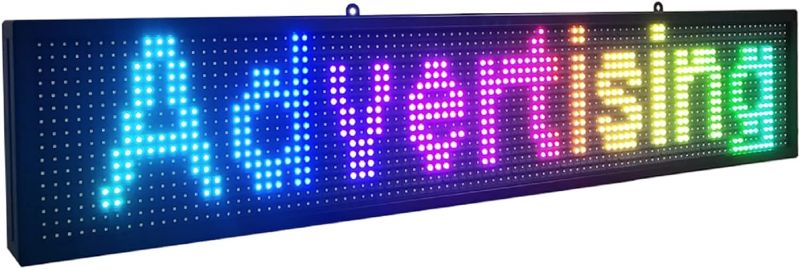 Photo 1 of LED display with WiFi+USB, P10 RGB color sign 40" x 8" with high resolution and new SMD technology. Perfect solution for advertising