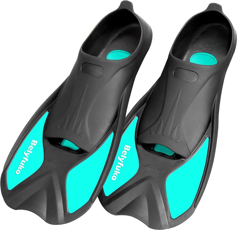 Photo 1 of 
Belyfuko Short Swim Fins, Adult Kids Snorkel Fins for Lap Swimming Diving Snorkeling Travel Size with Mesh Bag
Color:Light Green