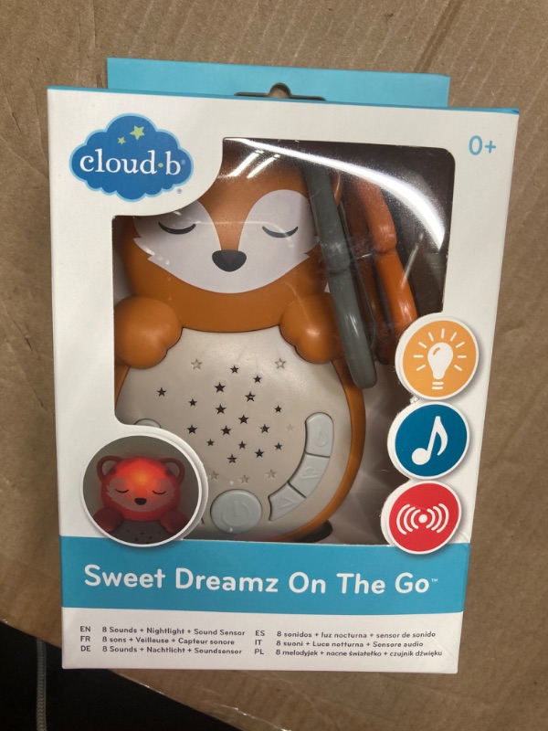 Photo 2 of Cloud b Travel Comforting Sound Machine w/Calming Light | 4 White Noise and 4 Lullabies | Re-Activating Smart Sensor | Sweet Dreamz On the Go™ - Fox Sweet Dreamz on the Go - Fox