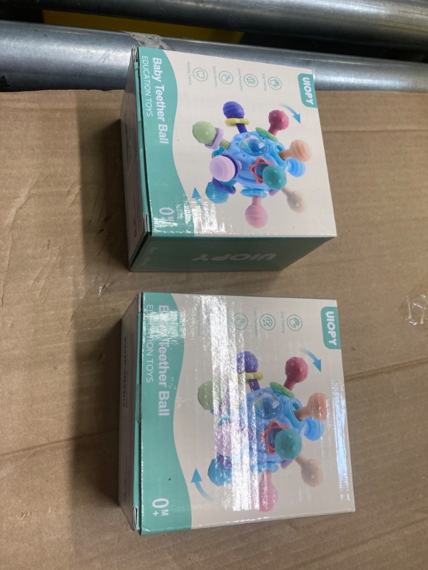 Photo 1 of ***SET OF 2*** Baby Teething Toys Infant Rattle: Baby Teether for Boys 0-6 Months - Chew Toys for Nerborn Blue